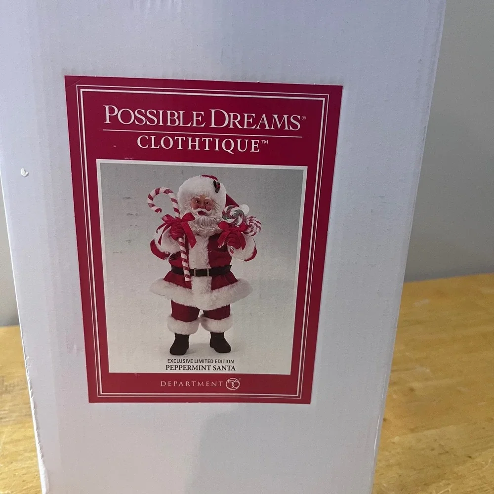 Possible Dreams Clothtique Peppermint Santa Dept 56 Exclusive Limited Edition